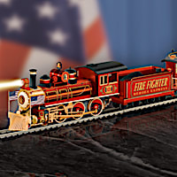 Firefighter Illuminated Electric Train With Glen Green Art