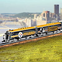 Pittsburgh Steelers Electric Train With Lighted Locomotive