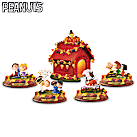 PEANUTS Thanksgiving Sculptures With Light-Up Doghouse
