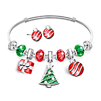 Holiday Charm Bracelet Collection With Collector's Box