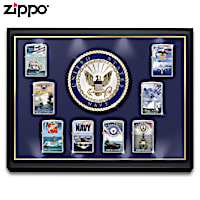U.S. Navy&reg; Zippo&reg; Lighters With Lighted Display