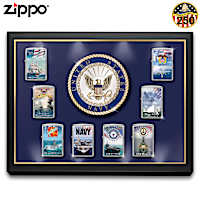 U.S. Navy&reg; Zippo&reg; Lighters With Lighted Display