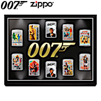 James Bond 007&#153; Zippo&reg; Lighters And Lighted Display