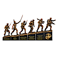 USMC History Timeline Cold-Cast Bronze Sculpture Collection