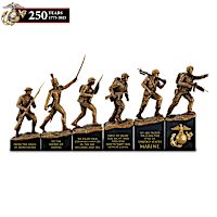 USMC History Timeline Cold-Cast Bronze Sculpture Collection