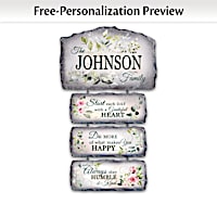 "Love Grows Here" Personalized Welcome Sign Collection