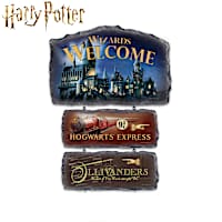 HARRY POTTER Stone-Look Welcome Sign Collection