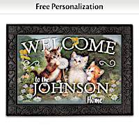 Personalized Jürgen Scholz Kitten Art Welcome Mats
