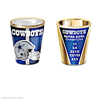 Dallas Cowboys Colorful Shot Glasses With Display Rack