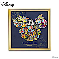 Disney Puzzle Pin Collection Creates Mickey Mouse Silhouette