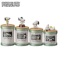 PEANUTS Kitchen Canister Collection With Labels