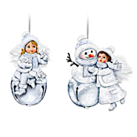 "Heaven’s Little Wonders" Snow Angel Bell Ornaments