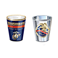 "History Of The USMC" Shot Glass Collection