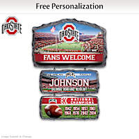 Buckeyes Personalized Stone-Look Welcome Sign