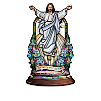Stained-Glass Jesus Christ Sculpture Collection Lights Up