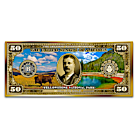 24K-Gold National Parks Tribute Notes With Display Case
