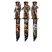 USMC Knife Wall Decor Collection With James Griffin Art