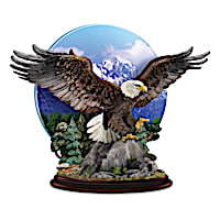 Eagle Sculptures With Lenticular Lens Artistry