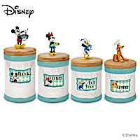 Mickey Mouse & Friends Kitchen Canisters With Labels