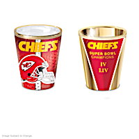 Kansas City Chiefs Shot Glasses With Colorful Finishes