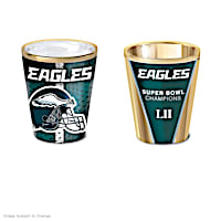 Philadelphia Eagles Shot Glasses With Colorful Finishes