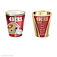 San Francisco 49ers Shot Glasses With Colorful Finishes