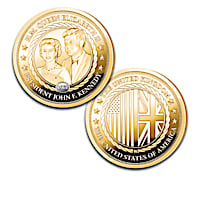 Queen Elizabeth II And U.S. President 24K Gold-Plated Proofs
