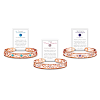 Nature's Beauty Copper And Gemstone Bracelets With Crystals