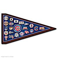 Cubs Tribute Pin Collection With Pennant Display