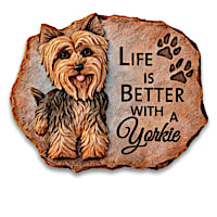 "I Love My Yorkie" Sculptural Wall Plaques