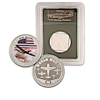 WWII Fighter Planes Proof Coins With P-51 Artifact