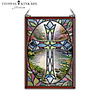 Thomas Kinkade "Crosses" Stained-Glass Window Panels