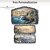 Thomas Kinkade Studios Lighthouse Personalized Welcome Sign