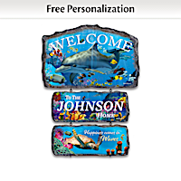 David Penfound "Paradise Reef" Personalized Welcome Sign