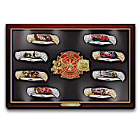 Firefighter History Knife Collection And Light-Up Display