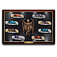 Anne Stokes Dragon Art Pocket Knives With Light-Up Display