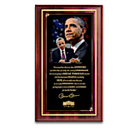 Barack Obama "A Vision For America" Wall Plaque Collection