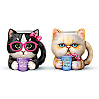 "Purr-fect Day" Ceramic Mugs Inspired By Kayomi Harai Art