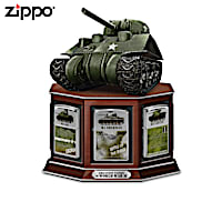 "Tanks Of WWII" Zippo&reg; Lighters With M4 Sherman Display