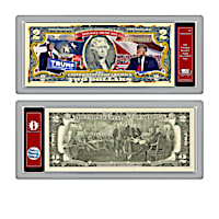 Genuine U.S. $2 Bills Depicting President Donald Trump