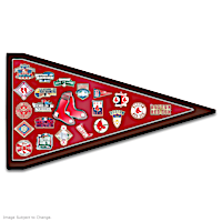 Red Sox Tribute Pin Collection With Pennant Display