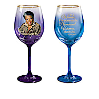 Dr. Maya Angelou Wine Glass Collection With 12K-Gold Rims