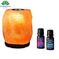 Himalayan Salt Lamp Diffuser And Essential Oils Collection