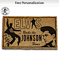 Elvis Presley Seasonal Personalized Welcome Mat Collection