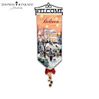 Thomas Kinkade Illuminated Seasonal Welcome Banners