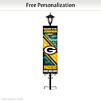 Packers Personalized Welcome Banners With Solar Lamppost