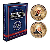 Presidents Of The United States Golden Brass Coins And Album