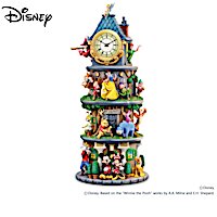 Disney Stackable Tower Clock Collection With Sculpted Scenes