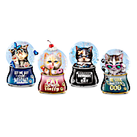 Kayomi Harai Sculptural Sassy Cat Glitter Globe Collection