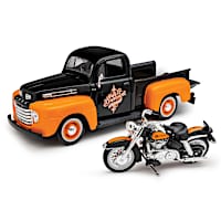 2-in-1 Diecast Truck & Harley-Davidson Motorcycle Collection